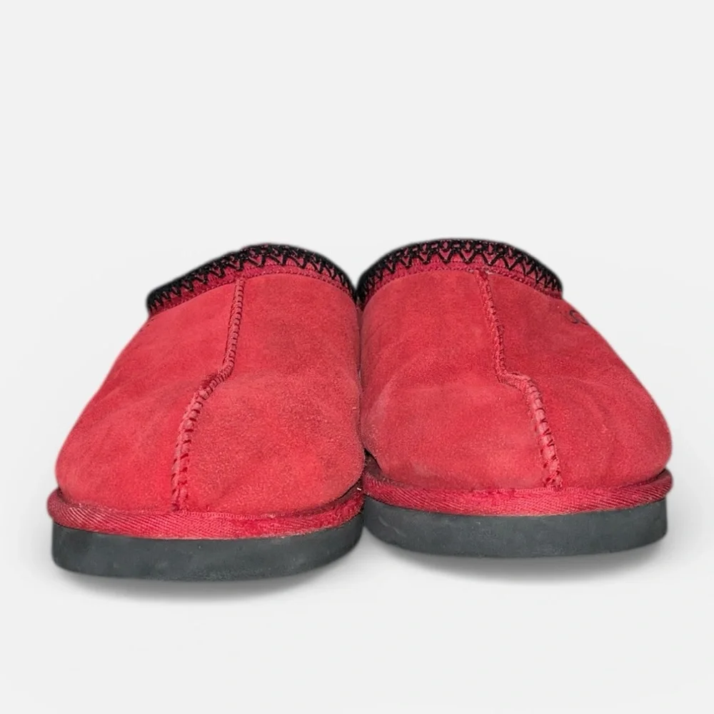UGG Red Suede Slip-On Clog with Black Trim